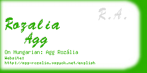rozalia agg business card
